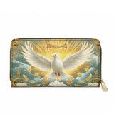 Catholight  Grace of the Holy Spirit Personalized Leather Wallet Purse