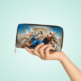 Catholight Divine Ascension: The Heavenly Embrace Leather Wallet Purse