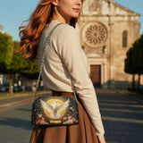 Catholight Dove of Eternal Light Personalized Leather Crossbody Bag