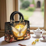 Catholight Dove of Eternal Light Personalized Lady Leather Bag