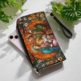 Catholight Holy Family Eternal Light Leather Wallet Purse