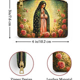Catholight Roses of Guadalupe Leather Rosary Pouch