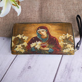 Catholight  The Lily Of Purity Leather Wallet Purse