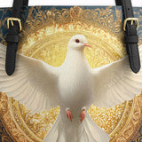 Catholight Dove of Eternal Light Personalized Leather Tote Bag
