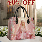 Catholight In Mary’s Loving Arms Leather Bag