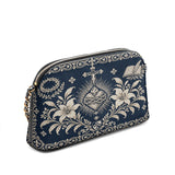 Catholight St. Catherine of Siena Sacred Heart & Lilies Leather Crossbody Bag