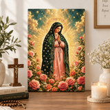 Catholight Halo Of Roses Devotional Wooden Art