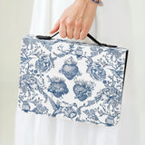Catholight Sacred Elegance: Blue and White Devotion Bible Cover
