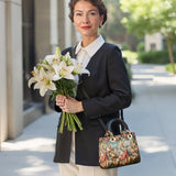 Catholight Halo Of Roses Lady Leather Bag