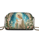 Catholight Lady Of Lourdes Leather Crossbody Bag