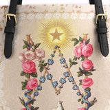 Catholight Roses of the Rosary Leather Tote Bag