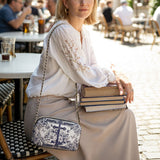 Catholight The Cross Amidst Blooming Faith Leather Crossbody Bag