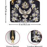 Catholight The Holy Spirit and Lily Leather Rosary Pouch