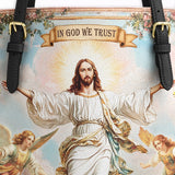 Catholight In God We Trust Leather Tote Bag
