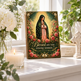 Catholight Halo Of Roses Devotional Wooden Art Quote