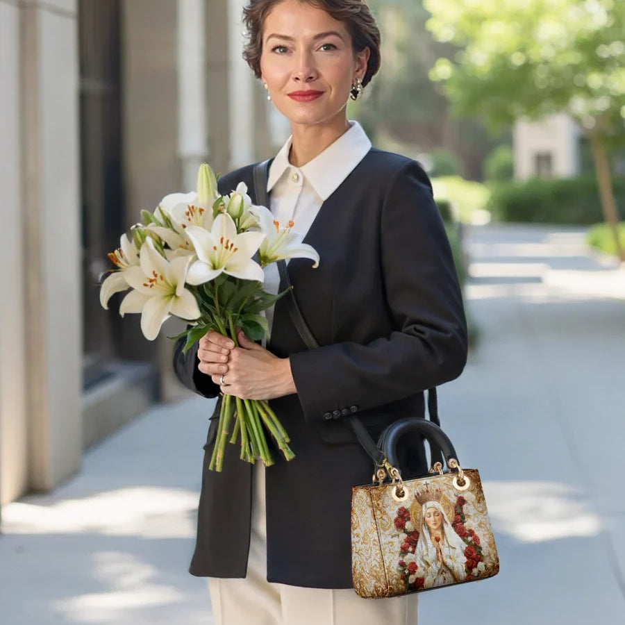 Catholight Lady of Fatima Elegance Lady Leather Bag