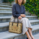 Catholight Psalm of Peace Leather Tote Bag