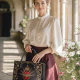 Catholight Flaming Sorrows Leather Bag