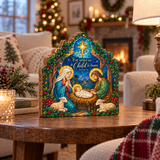 Catholight Holy Nativity Wooden Faith Block