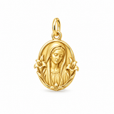 Catholight Blessed Virgin Mary Lily Portrait Charm