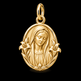 Catholight Blessed Virgin Mary Lily Portrait Charm