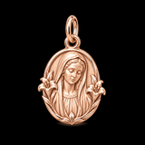 Catholight Blessed Virgin Mary Lily Portrait Charm