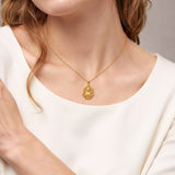 Catholight Blessed Virgin Mary Lily Portrait Necklace in 18K Gold Vermeil