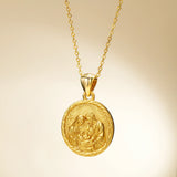 Catholight Holy Family Necklace in Gold Vermeil