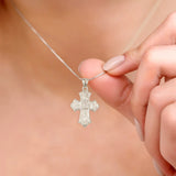 Catholight Four-Way Cross Necklace in Sterling Silver