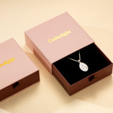 Catholight Sacred Heart of Jesus & Cross Protector Necklace in Sterling Silver