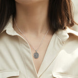 Catholight St. Benedict Necklace in Oxidized Sterling Silver