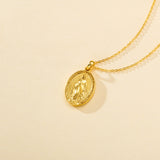 Catholight Miraculous Mary Necklace in Gold Vermeil