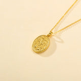 Catholight Miraculous Mary Necklace in Gold Vermeil