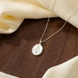 Catholight Miraculous Mary Necklace in Sterling Silver