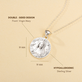 Catholight Blessed Virgin Mary Necklace in Sterling Silver