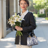 Catholight The Cross Amidst Blooming Faith Lady Leather Bag