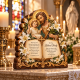 Catholight Wooden Faith Block - Holy Family Beloved Family