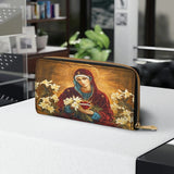 Catholight  The Lily Of Purity Leather Wallet Purse