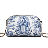 Catholight Sacred Serenity Virgin Mary Leather Crossbody Bag