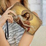Catholight  Jesus the Savior Eternal Light - Leather Wallet Purse