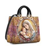 Catholight Divine Madonna And Child Lady Leather Bag