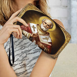 Catholight  Saint Nicholas: The Patron of Generosity - Leather Wallet Purse