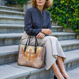 Catholight Dove of Peace Leather Tote Bag