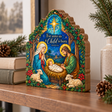 Catholight Holy Nativity Wooden Faith Block