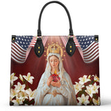 Catholight Our Lady Of America Leather Bag