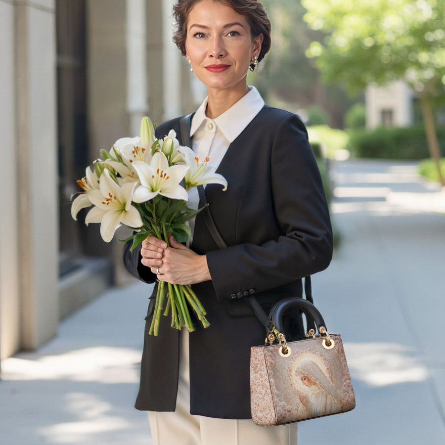 Catholight Rose Halo Devotion Lady Leather Bag