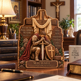 Catholight Wooden Faith Block - Armor of God Saint Michael