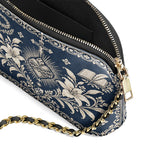 Catholight St. Catherine of Siena Sacred Heart & Lilies Leather Crossbody Bag