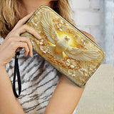 Catholight Portafoglio in Pelle Ali di Serenità