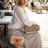 Catholight Sacred Heart of Grace Leather Crossbody Bag